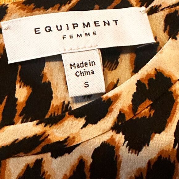 Equipment Aubrey Silk Dress In Leopard Print Size Small 📦 - Picture 4 of 8